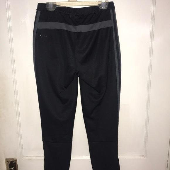 Grey three stripe adidas track pants - Picture 3 of 5